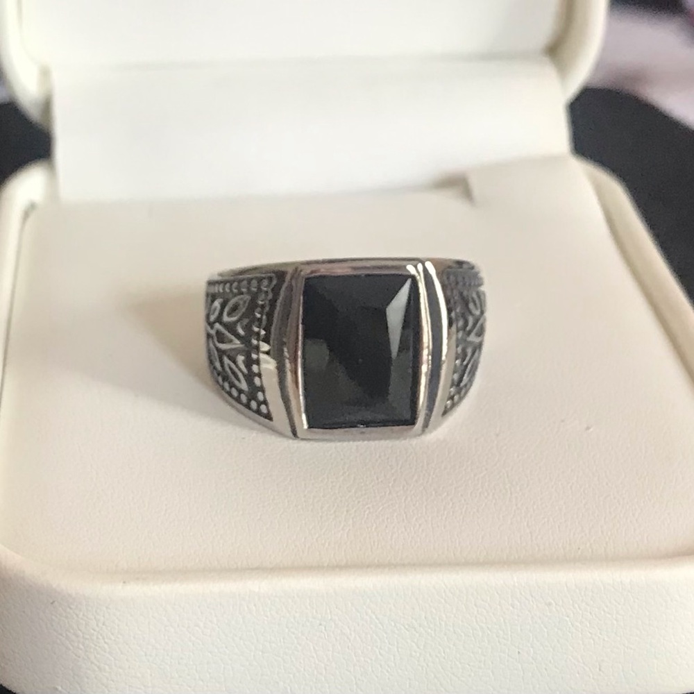 Stainless steel mens ring